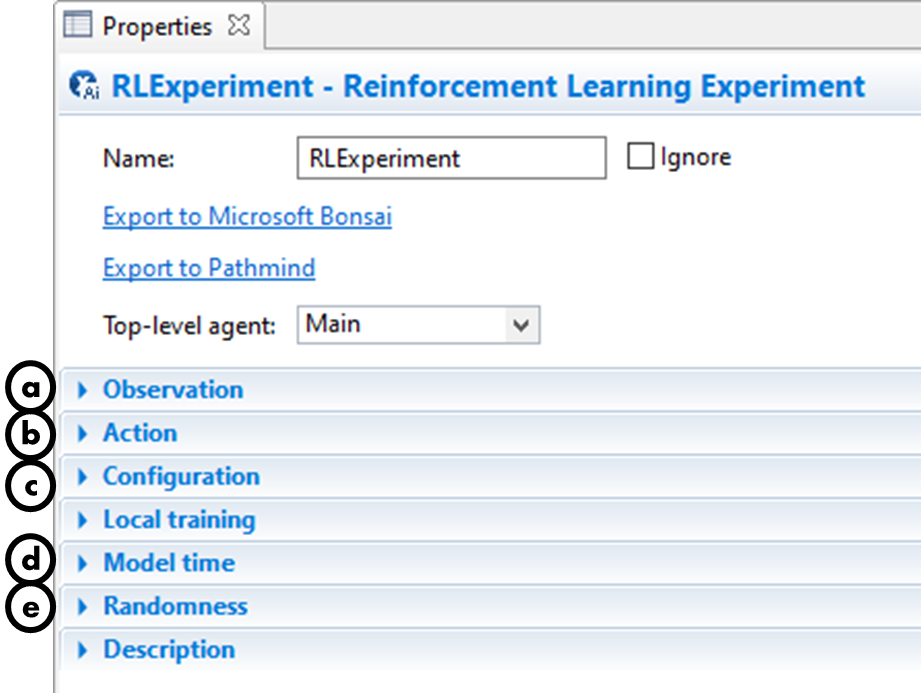 RL Experiment sections